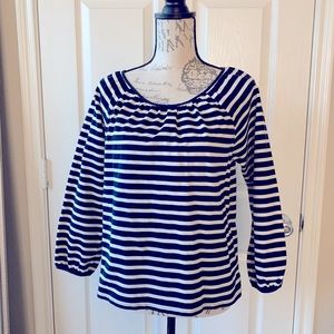 Jcrew women’s long sleeve stripped blouse